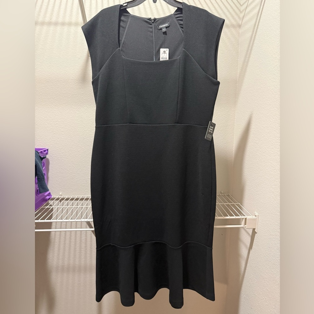 Express Black Midi Dress